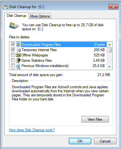 Free up disk by removing the Windows.old folder